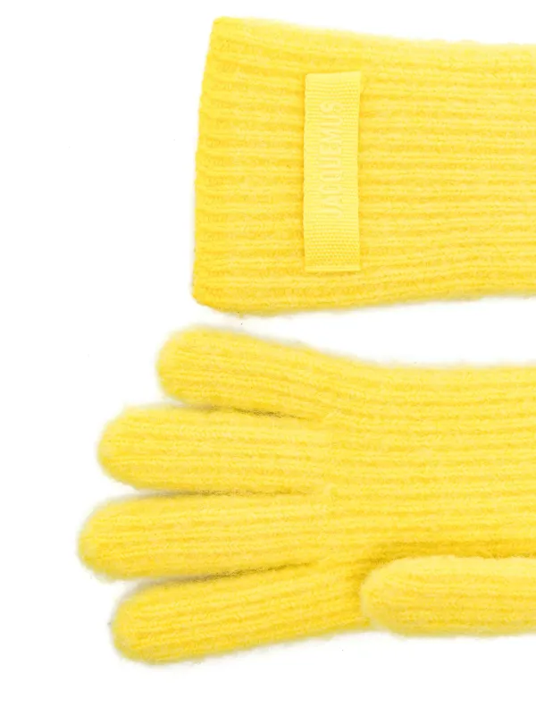 手袋 JACQUEMUS FW25 LES GANTS GROS GRAIN Jacquemus Les Gants Gros Gloves | Yellow | FARFETCH
