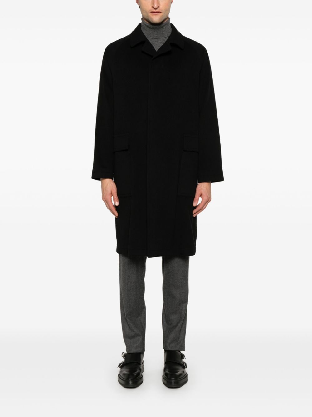 Shop Tagliatore Single-breasted Coat In Black