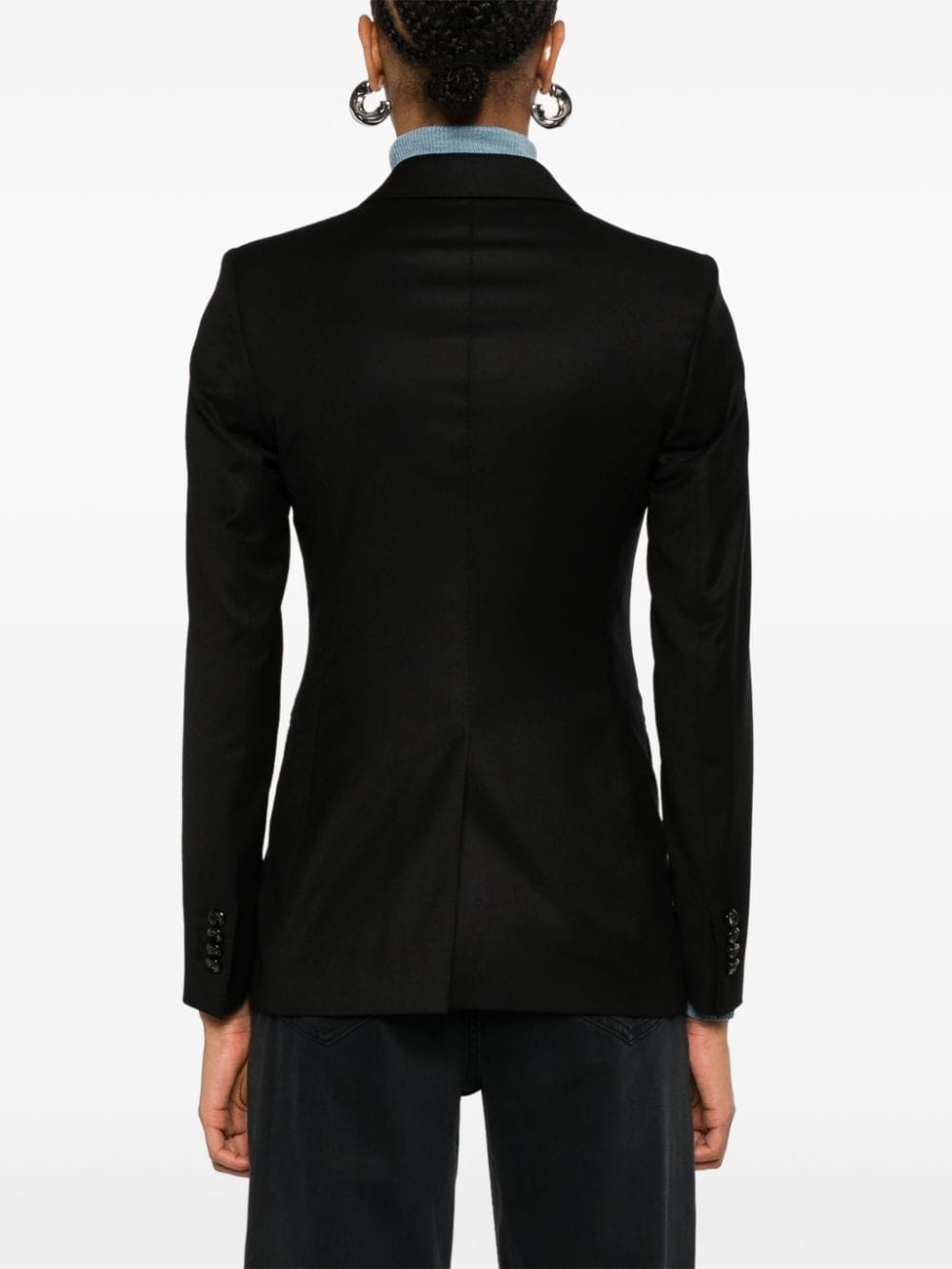 Shop Tagliatore Double-breasted Blazer In Black