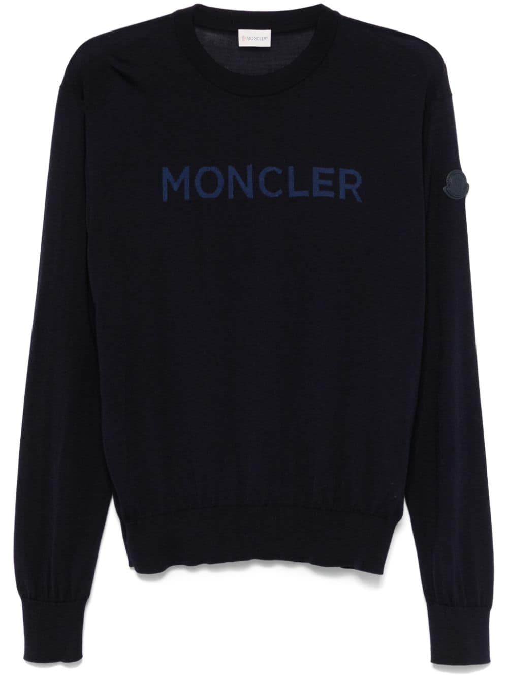 Shop Moncler Virgin Wool Sweater In Blue