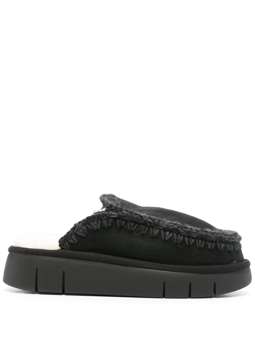 Mou suede slippers – Black