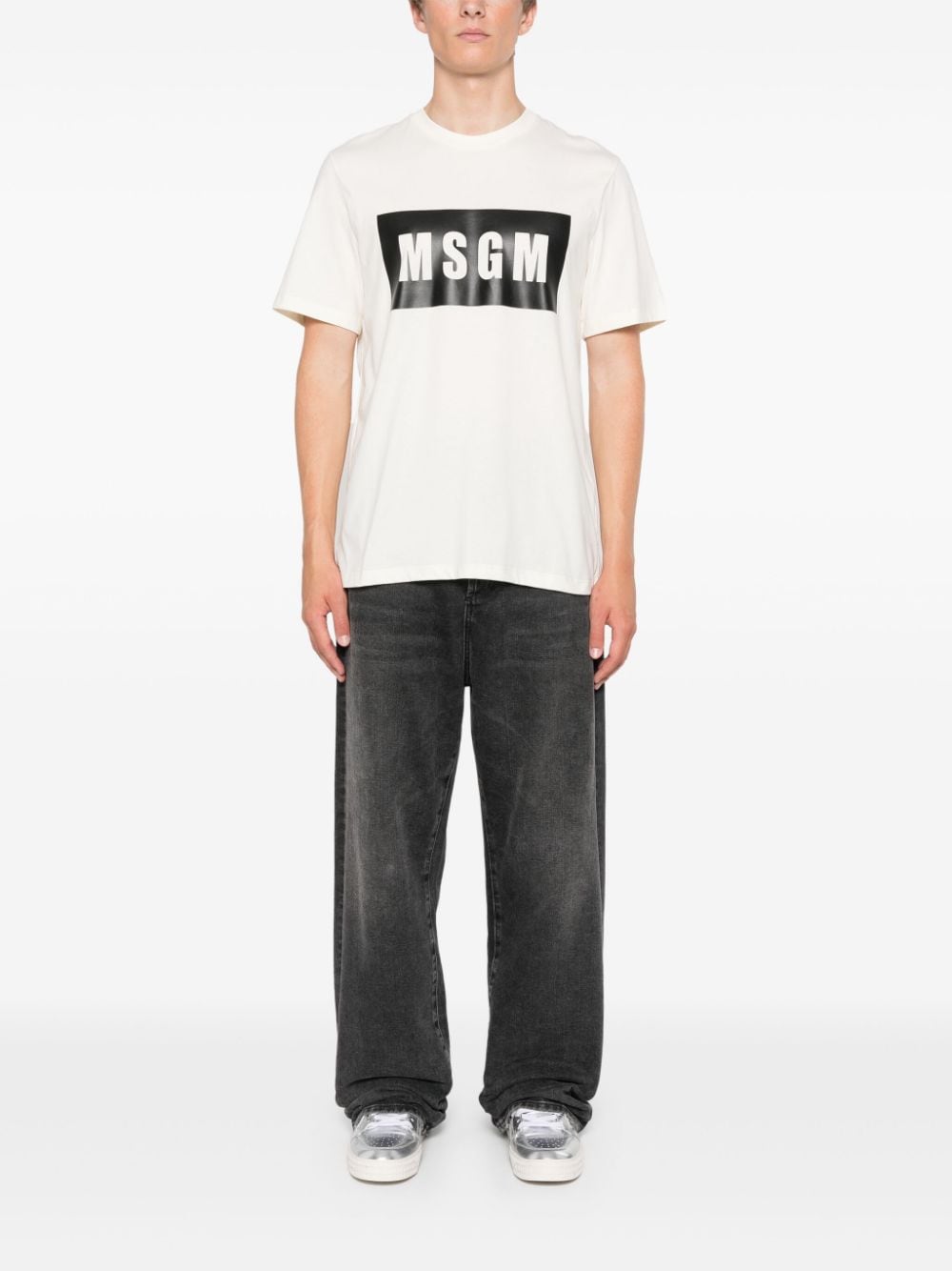 MSGM T-shirt met logoprint - Wit