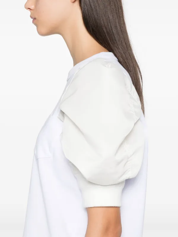 sacai ホワイト パフスリーブ シャツ