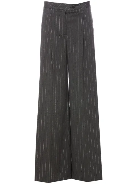 LIU JO pantalones acampanados con motivo de rayas