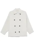 Brunello Cucinelli handcrafted peacoat - White