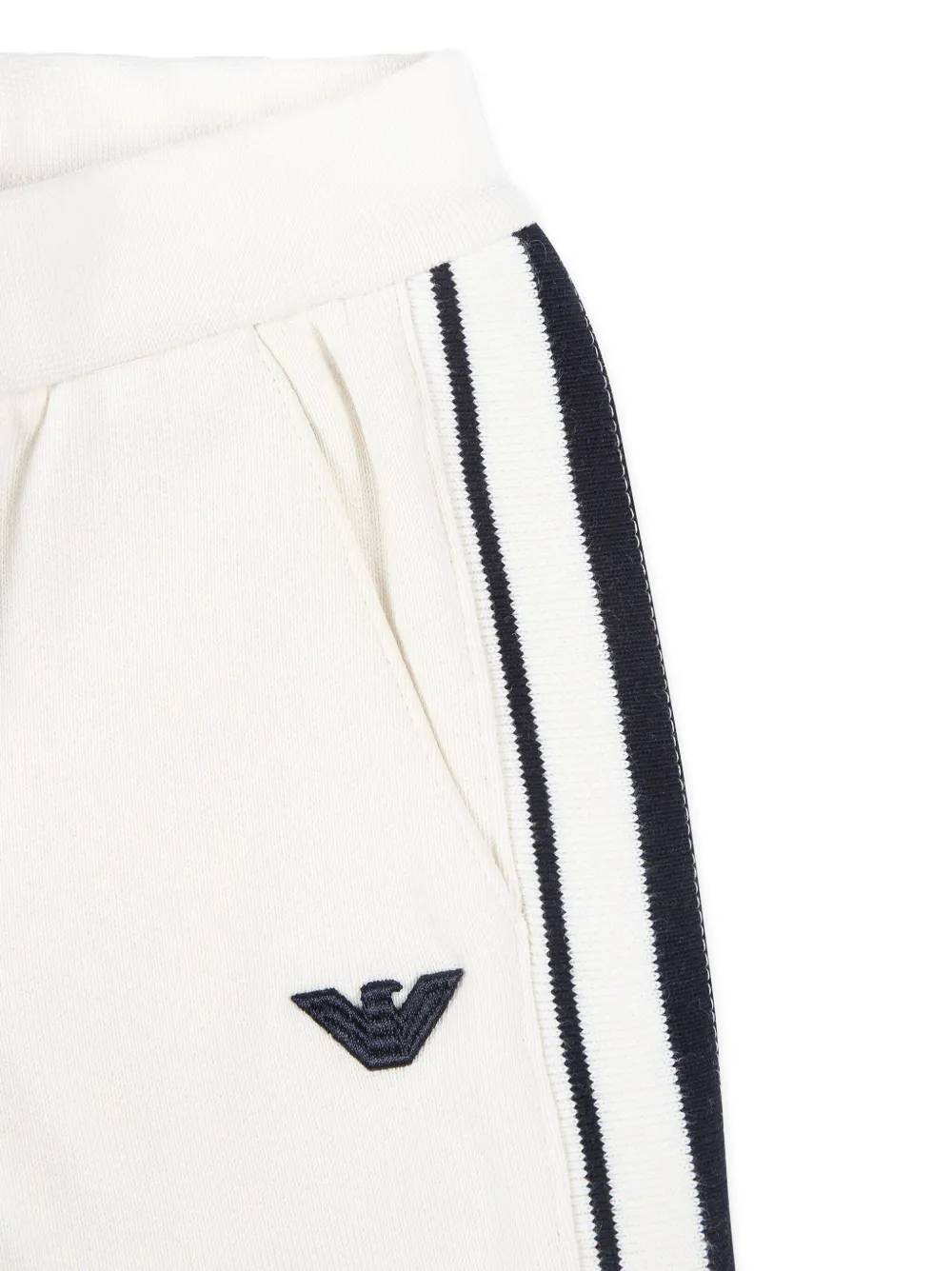Emporio Armani Kids Trainingsbroek met zijstreep Beige