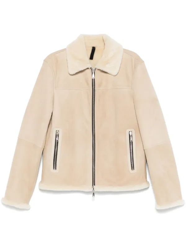 Tagliatore Shearling Jacket | Neutrals | FARFETCH AO