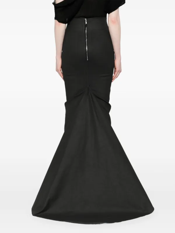 【関税込み】Rick Owens ブラック Long Coda マキシスカート Rick Owens Coda マキシスカート | ブラック | FARFETCH JP