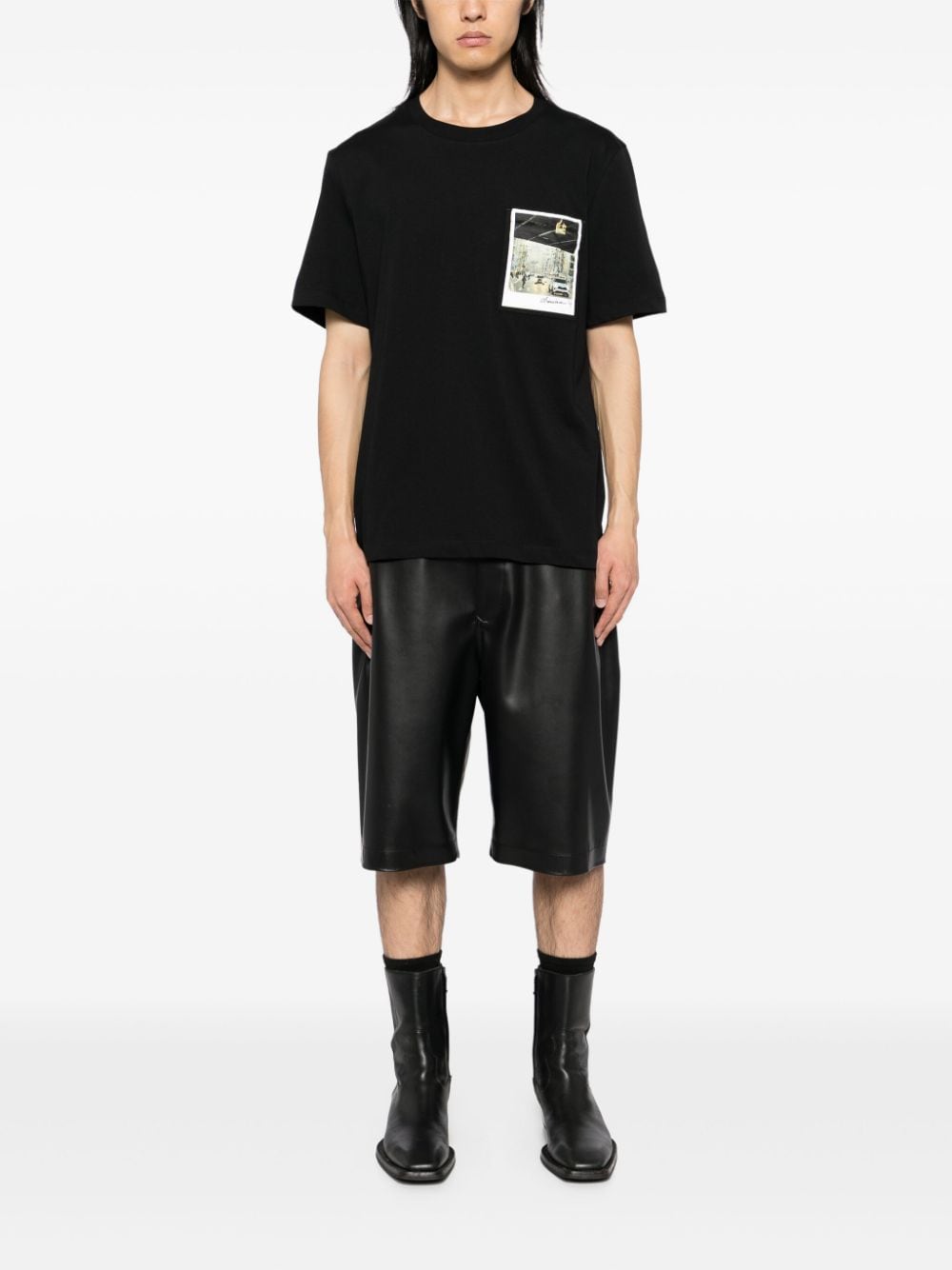 Helmut Lang graphic print T-shirt - Zwart