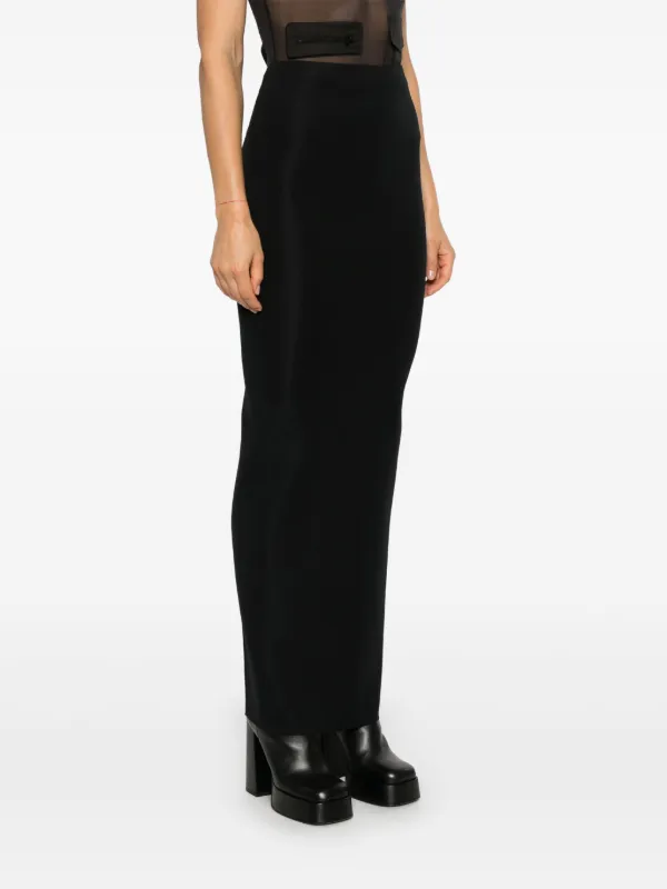 【正規店出品】RICK OWENS WOMEN PILLAR LONG SKIRT BLACK Rick Owens Pillar Maxi Skirt | Black | FARFETCH