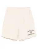 Sporty & Rich Varsity Crest-print track shorts - Neutrals