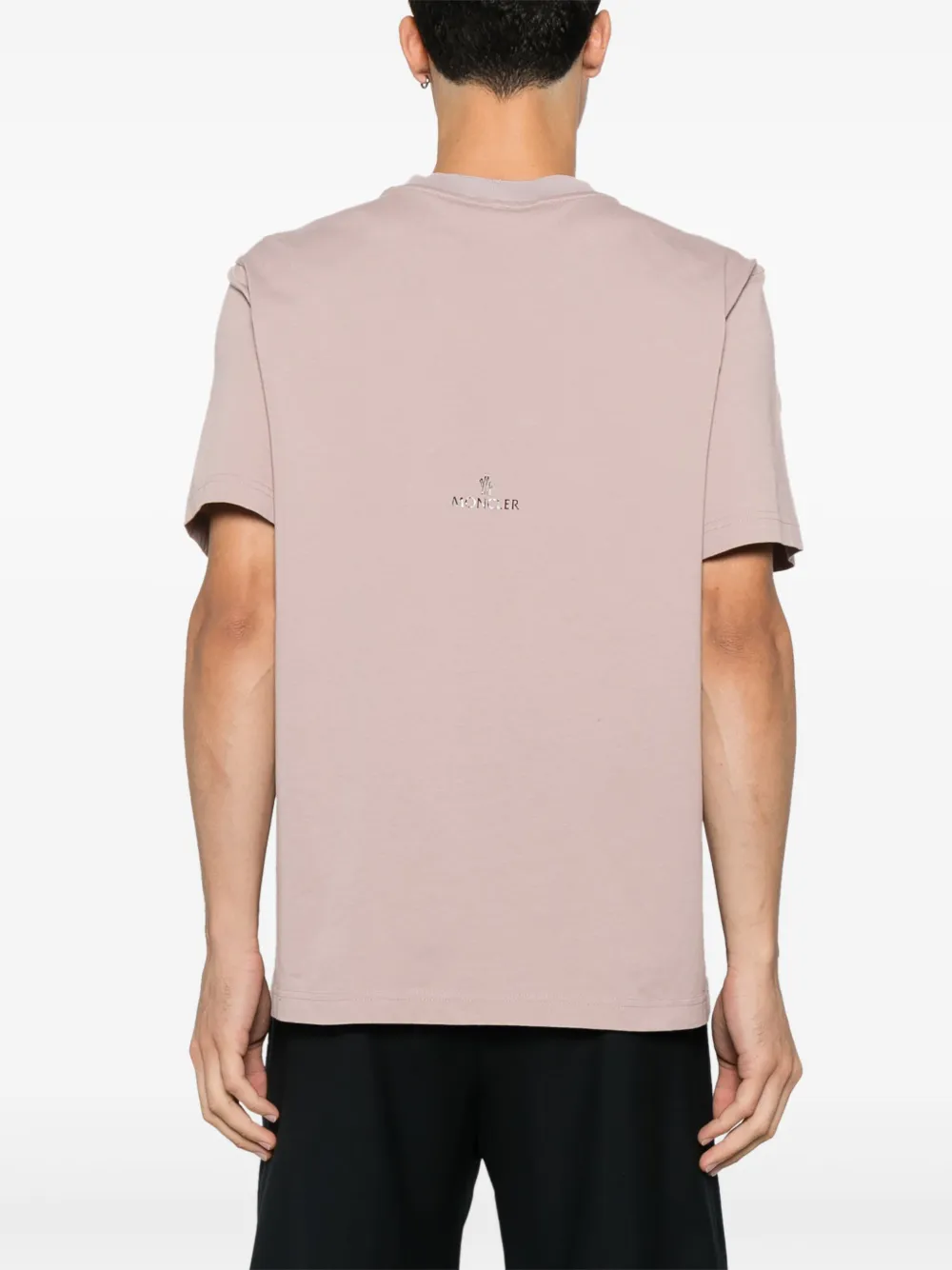 Moncler T-shirt met logopatch Beige