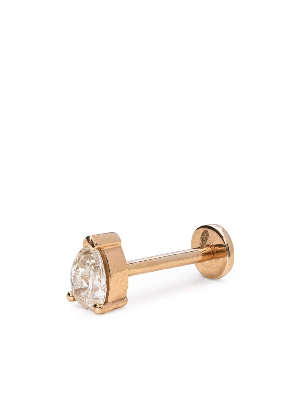 Shop Mad Precious & Ethical 18kt Rose Gold Diamond Earring In Pink