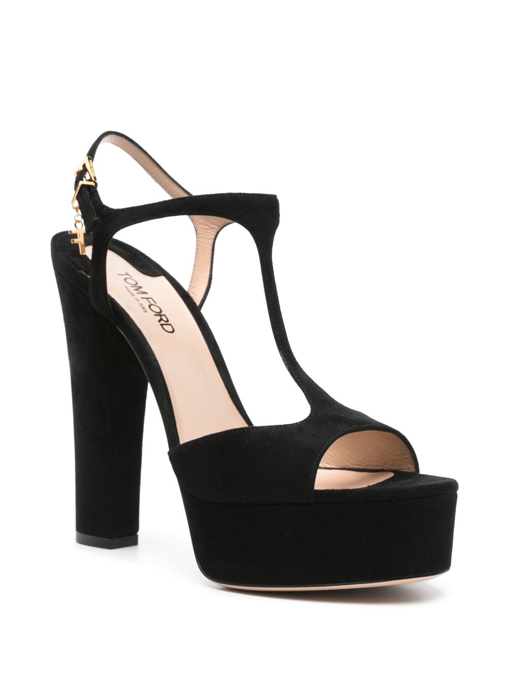 TOM FORD 145 mm suède sandalen - Zwart