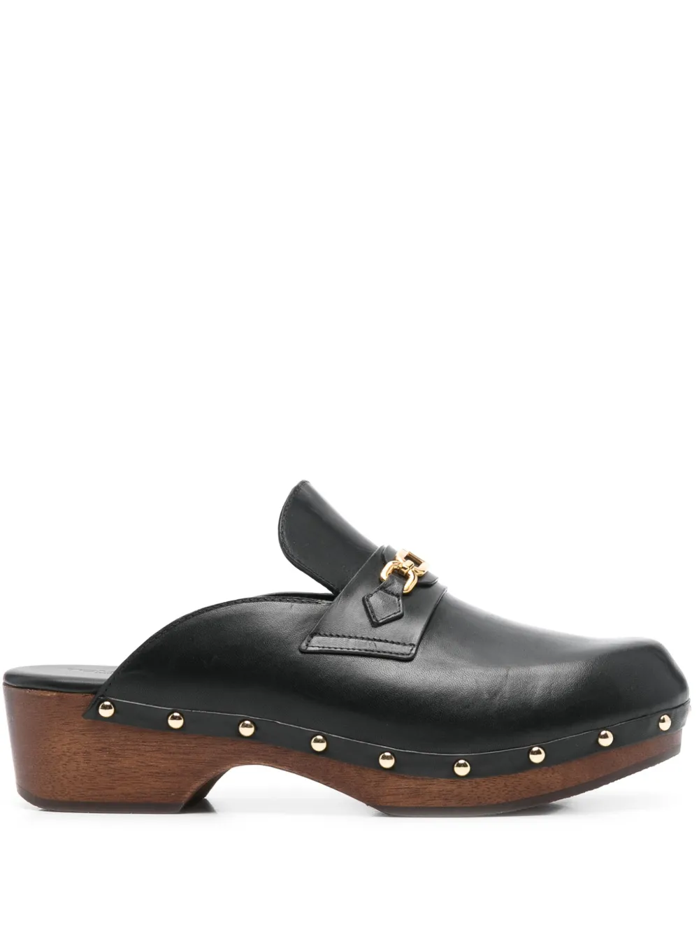 TOM FORD 50mm logo-plaque mules Black