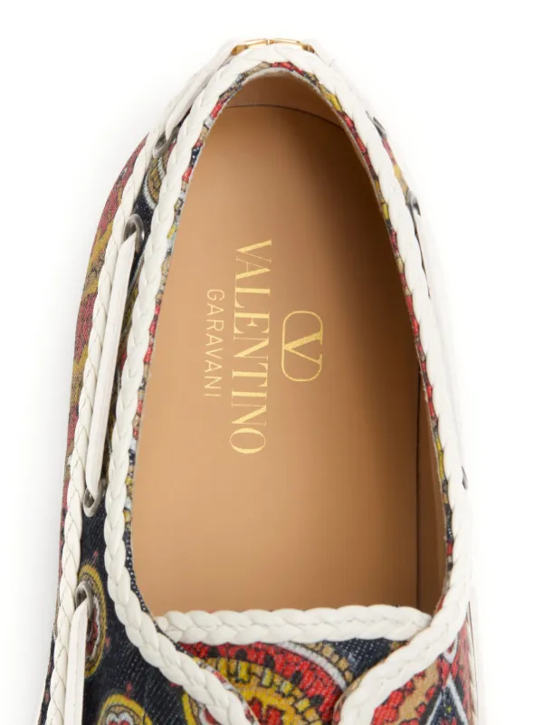 Valentino Garavani Palm Avenue Boat Shoes | Black | FARFETCH