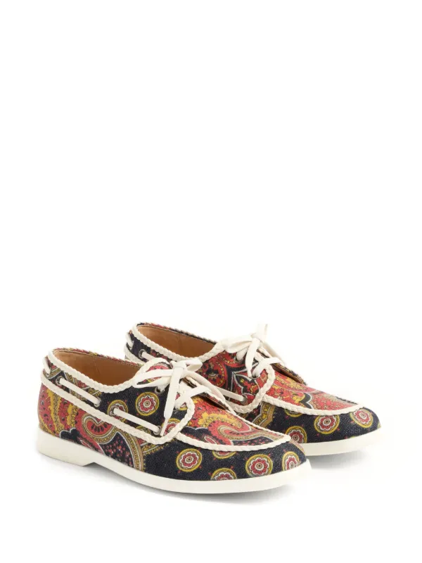 フラットシューズ Valentino Garavani ` Palm Avenue` Boat Shoes Valentino Garavani Palm Avenue Boat Shoes | Black | FARFETCH