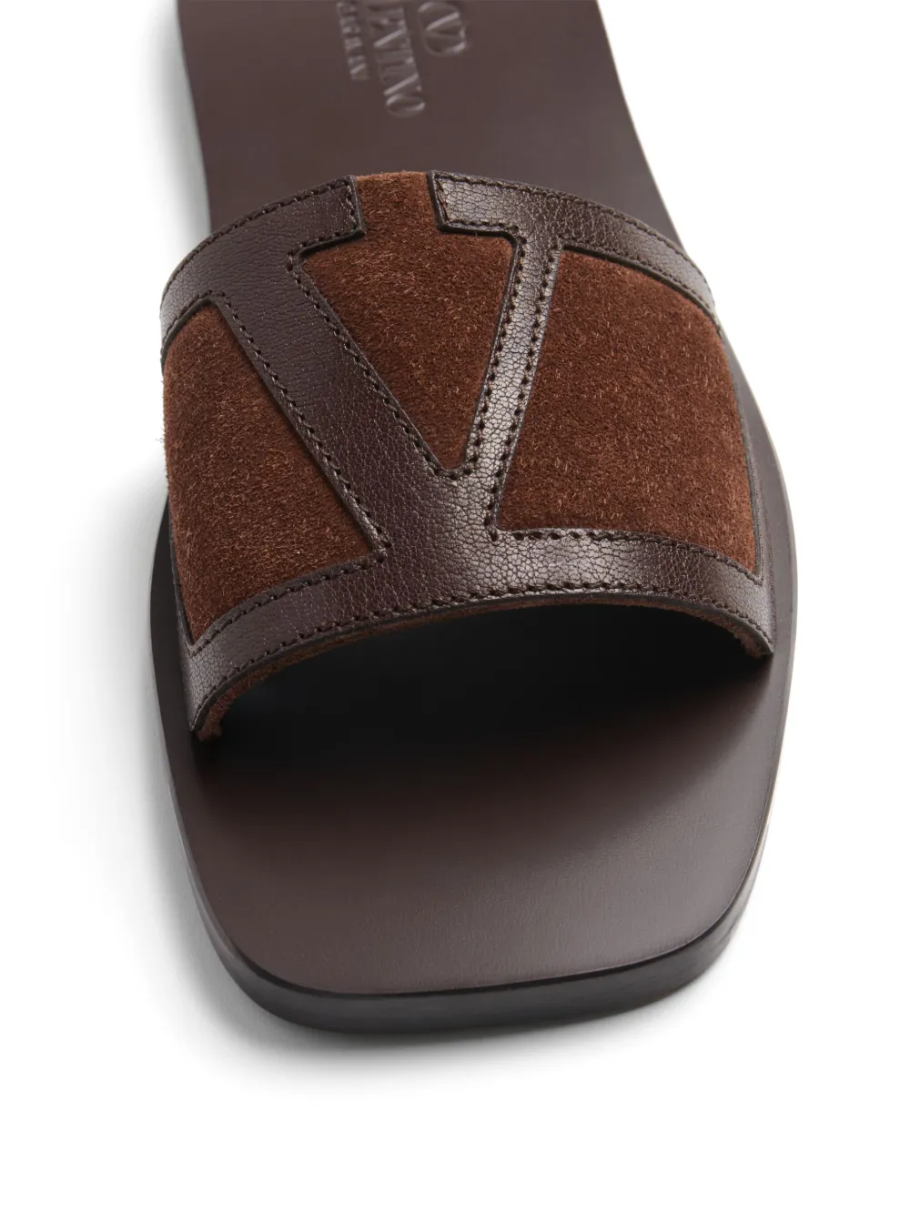 Valentino Garavani Viva Superstar leren nappa sandalen Bruin