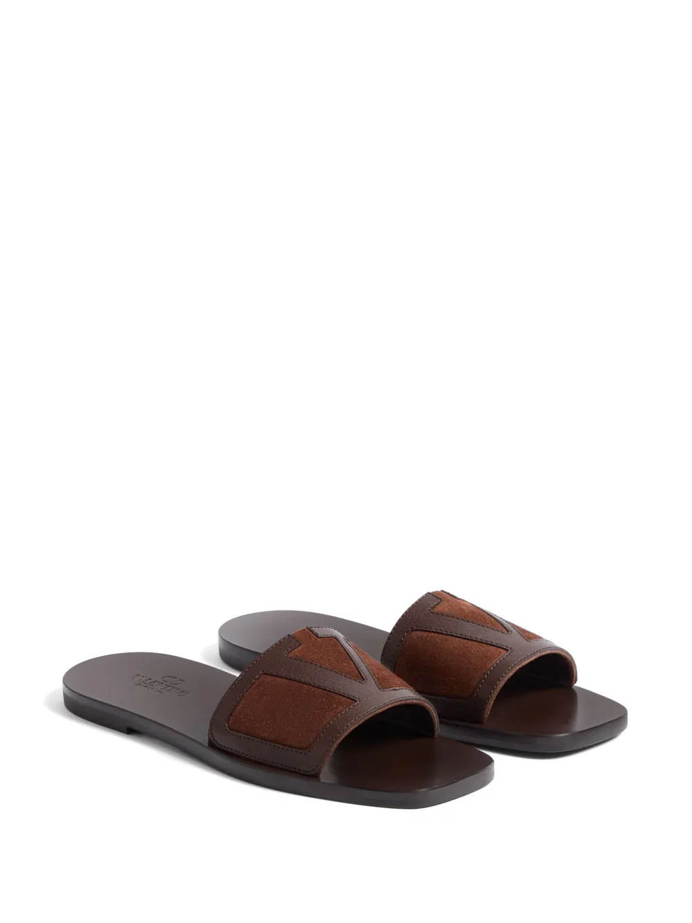 Valentino Garavani Viva Superstar leren nappa sandalen Bruin