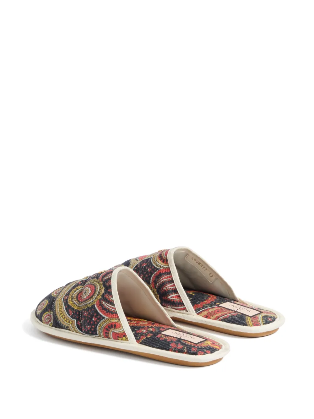 Valentino Garavani Slippers met paisley-print Grijs