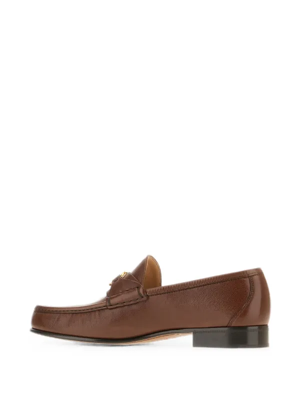Valentino Garavani v-logo Signature Loafers | Brown | FARFETCH