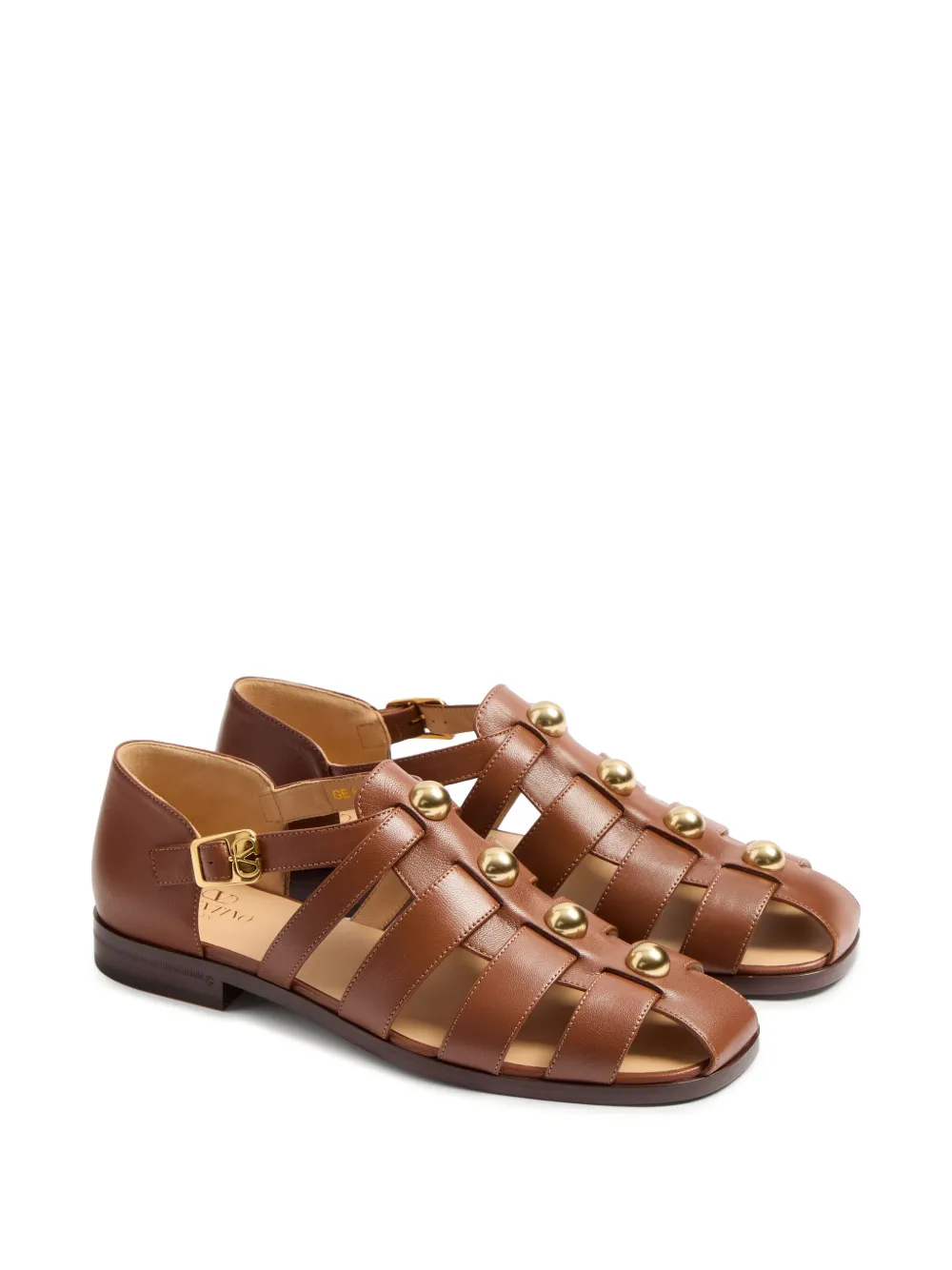 Valentino Garavani Leren sandalen - Bruin