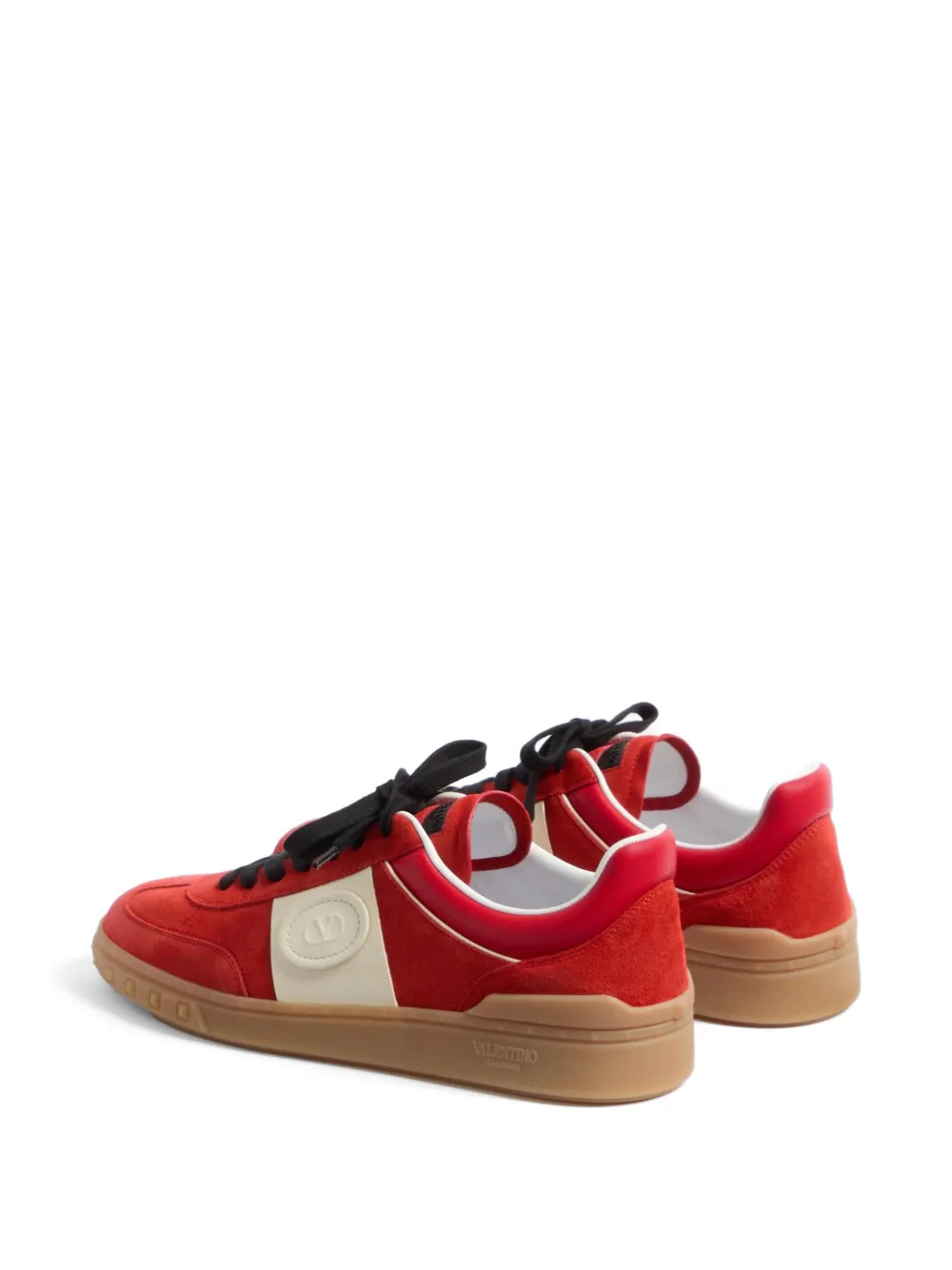 Upvillage low top trainer in split leather and calfskin nappa leather