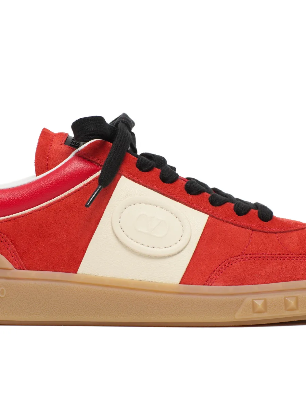 Upvillage low top trainer in split leather and calfskin nappa leather