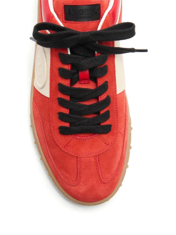 Valentino Garavani Upvillage Low Top Trainer In Split Leather And