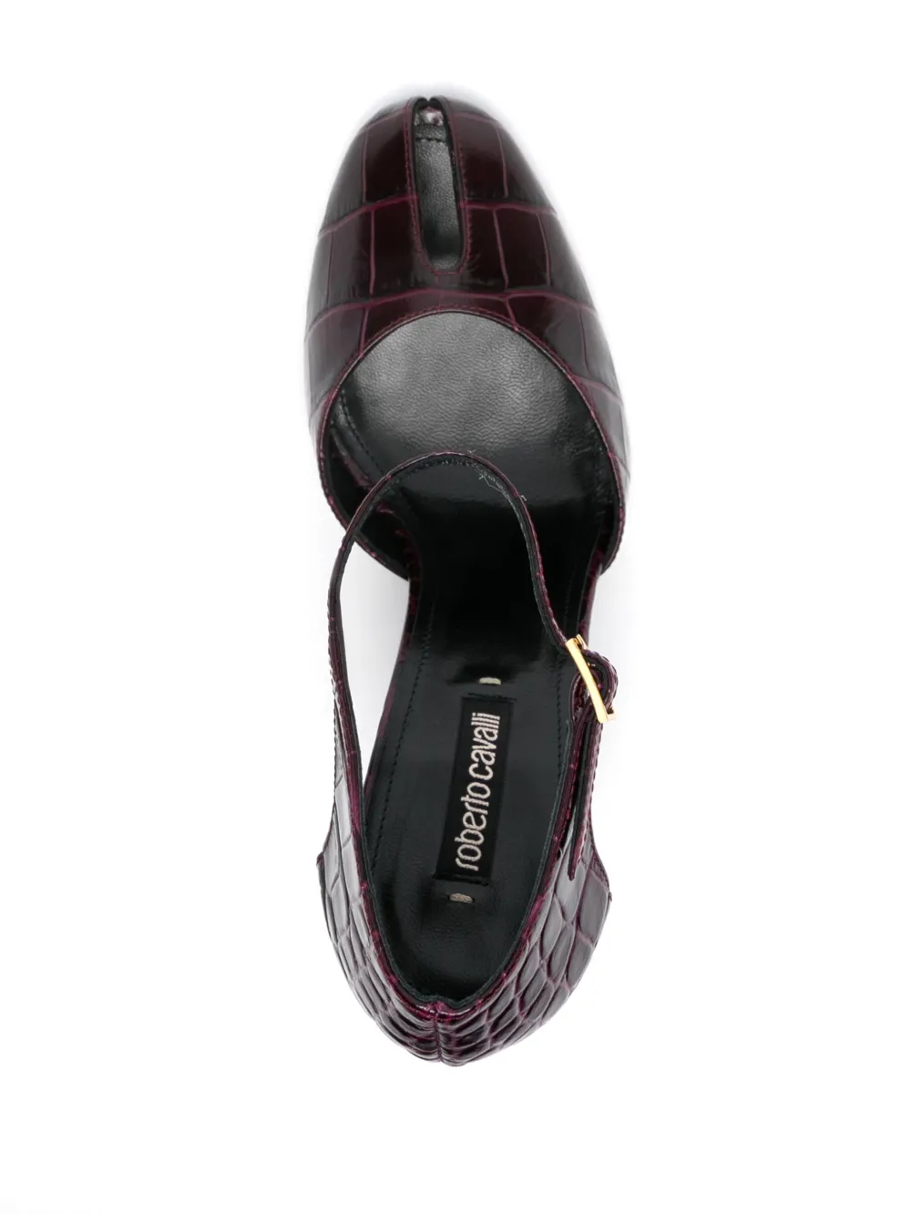 Roberto Cavalli 125mm embossed-leather pumps Red