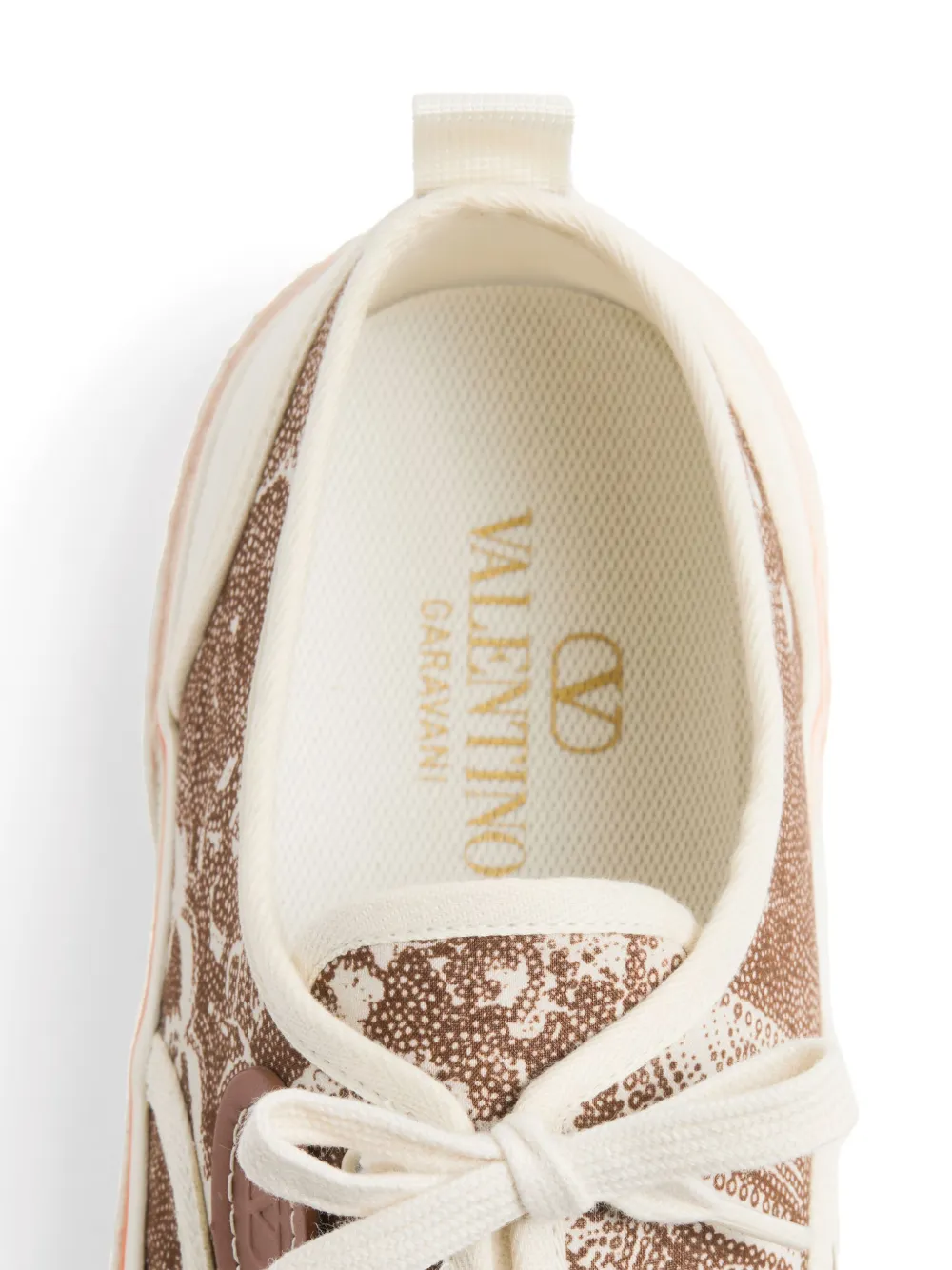 Valentino Garavani Sneakers met jacquard-patroon Bruin