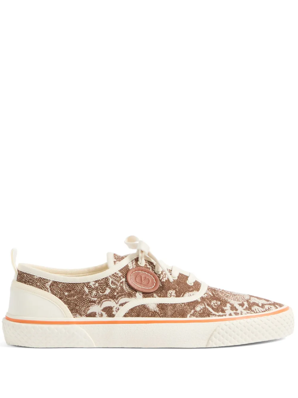 Valentino Garavani Sneakers met jacquard-patroon Bruin