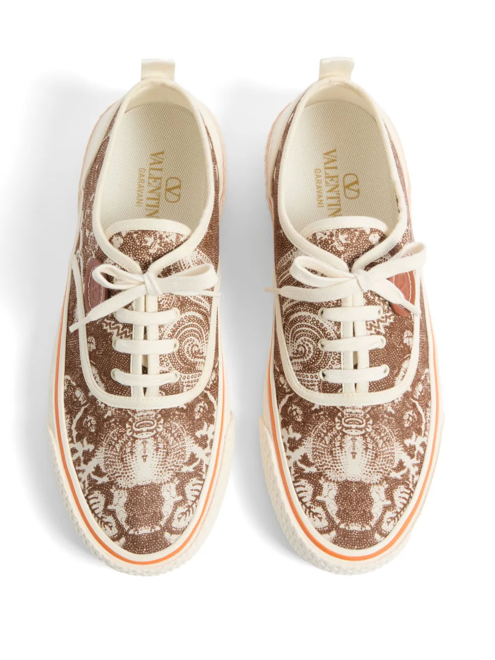 Valentino Garavani Sneakers met jacquard-patroon Bruin
