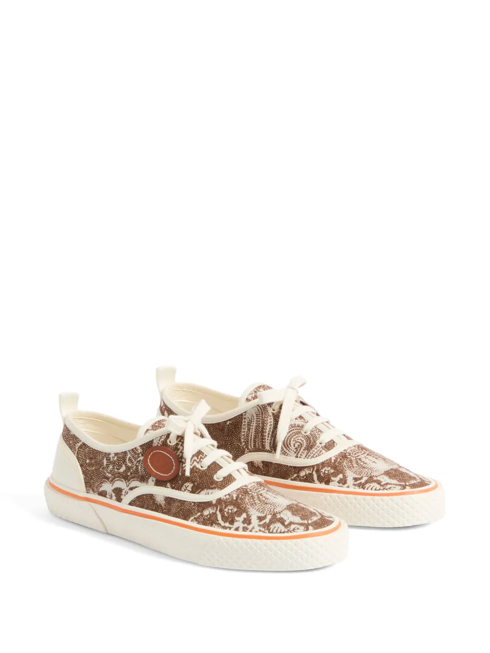 Valentino Garavani Sneakers met jacquard-patroon Bruin