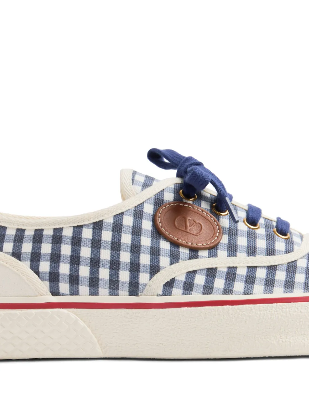 Valentino Garavani Nojoke Checked Sneakers | Blue | FARFETCH ZA