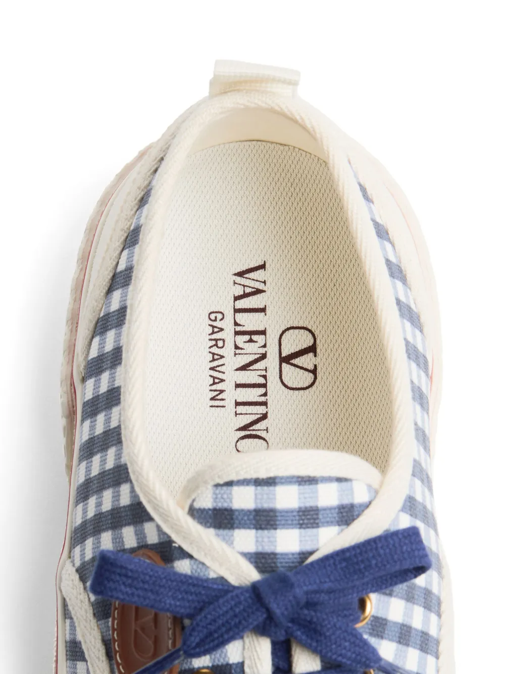 Valentino Garavani Sneakers met gingham ruit Blauw