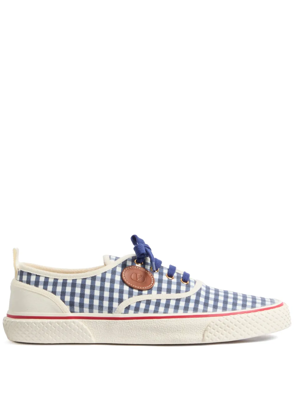 Valentino Garavani Sneakers met gingham ruit Blauw