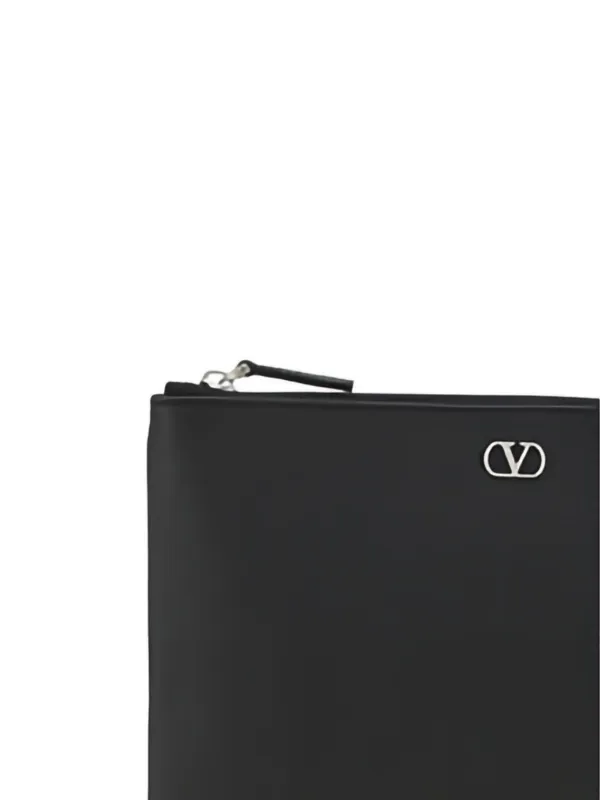 Valentino Garavani VLogo Signature Clutch Bag Black FARFETCH GE