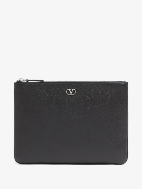 Valentino Garavani VLogo signature grainy calfskin pouch