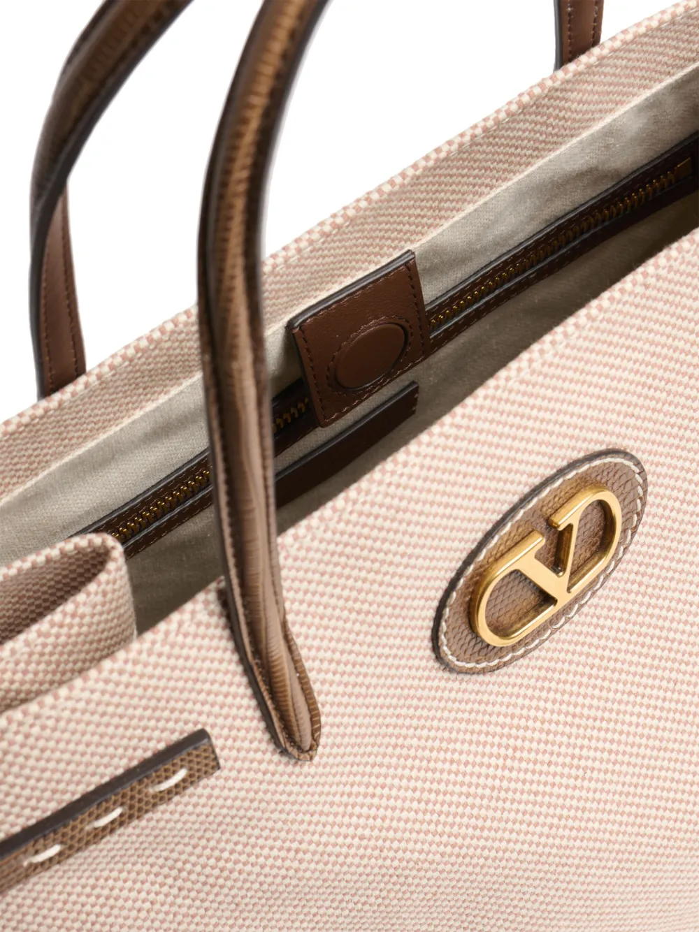 Valentino Garavani VLogo Signature shopper Beige