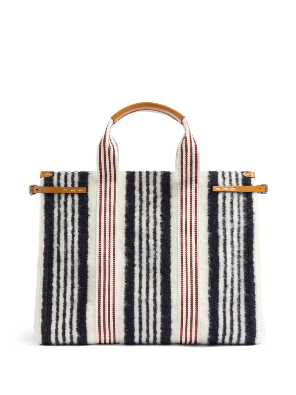 Valentino Garavani Gestreepte shopper Wit