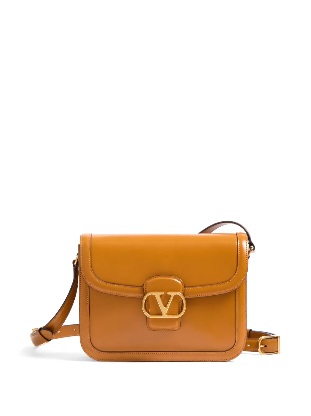 Valentino Garavani 9to5 Smooth Calfskin Shoulder Bag In Brown