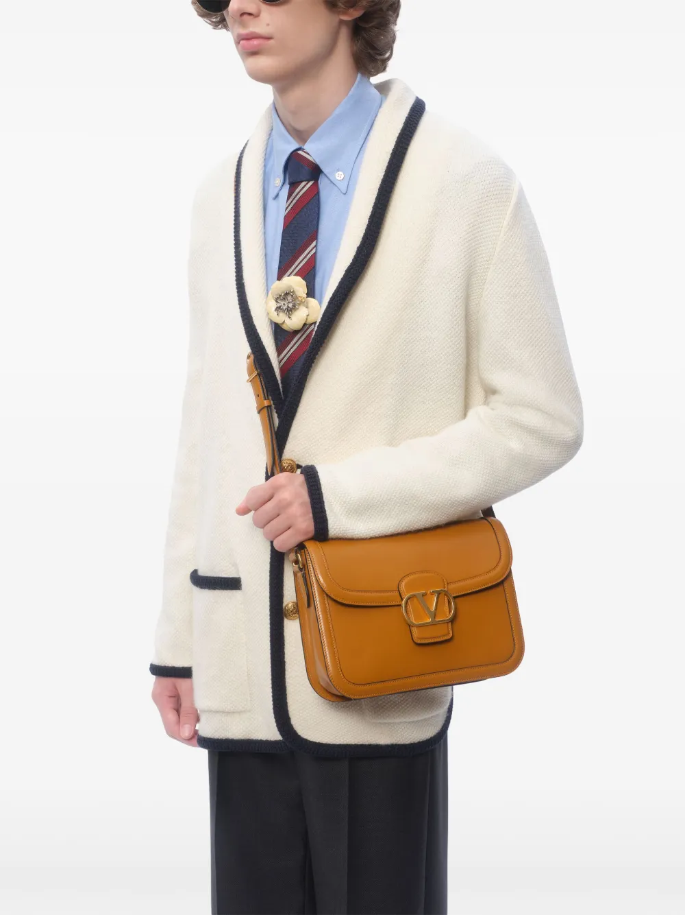 Valentino Garavani 9to5 schoudertas - Bruin