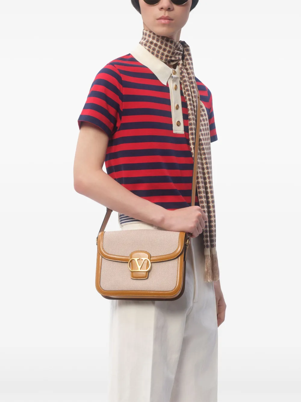 Valentino Garavani 9to5 schoudertas - Beige