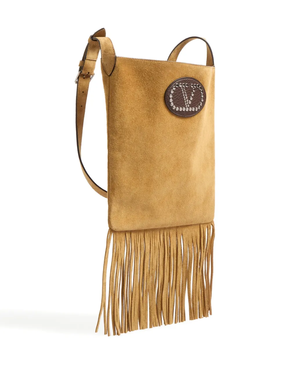 Valentino Garavani Nellcôte suède schoudertas Beige