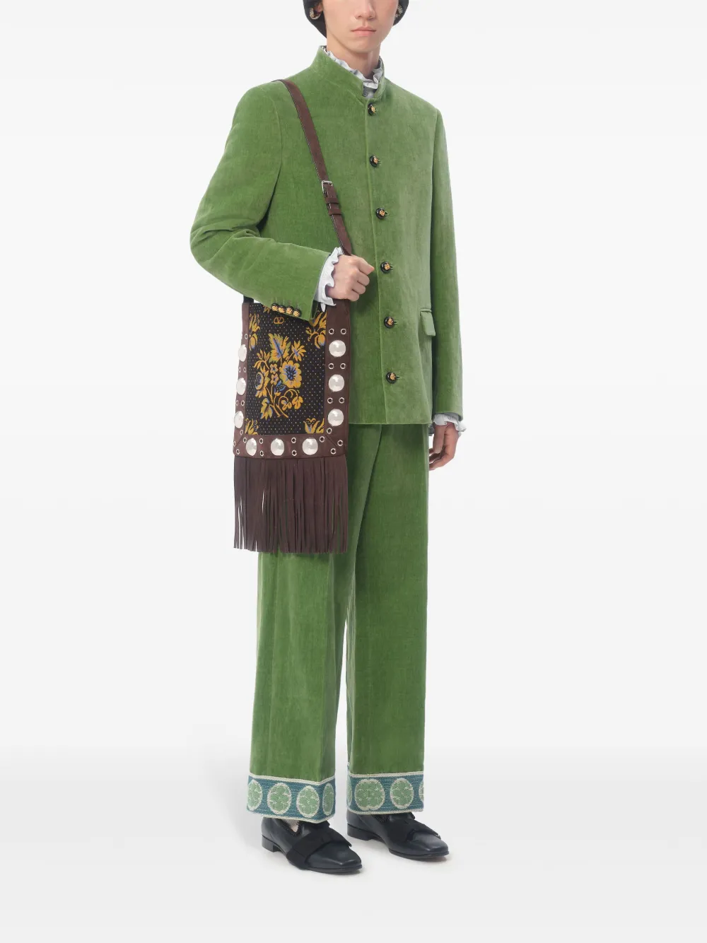 Valentino Garavani Nellcôte schoudertas met jacquard - Bruin