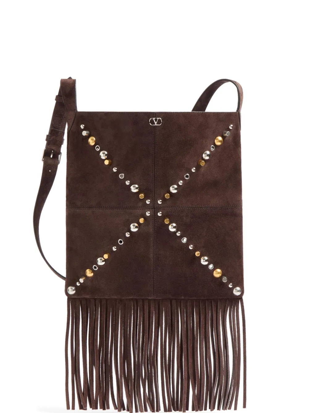 Valentino Garavani Nellcôte schoudertas met jacquard Bruin
