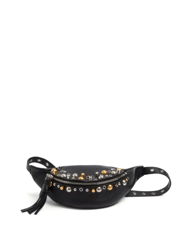Valentino Garavani Nellcôte Stud-embellished Belt-bag in Black