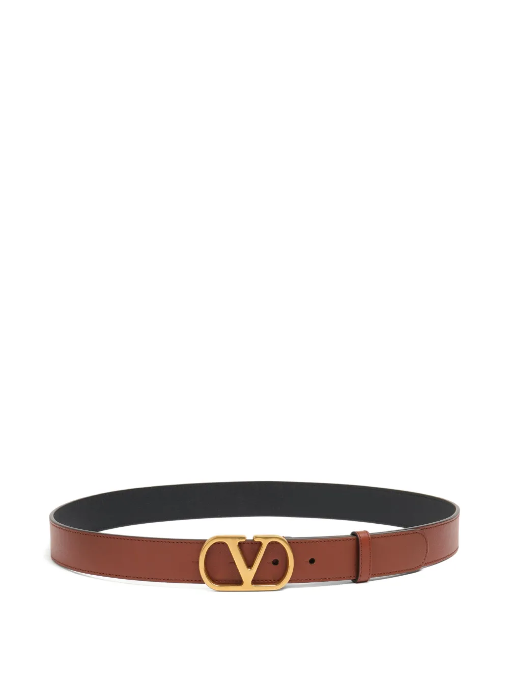 Valentino Garavani logo-buckle belt - Marrone