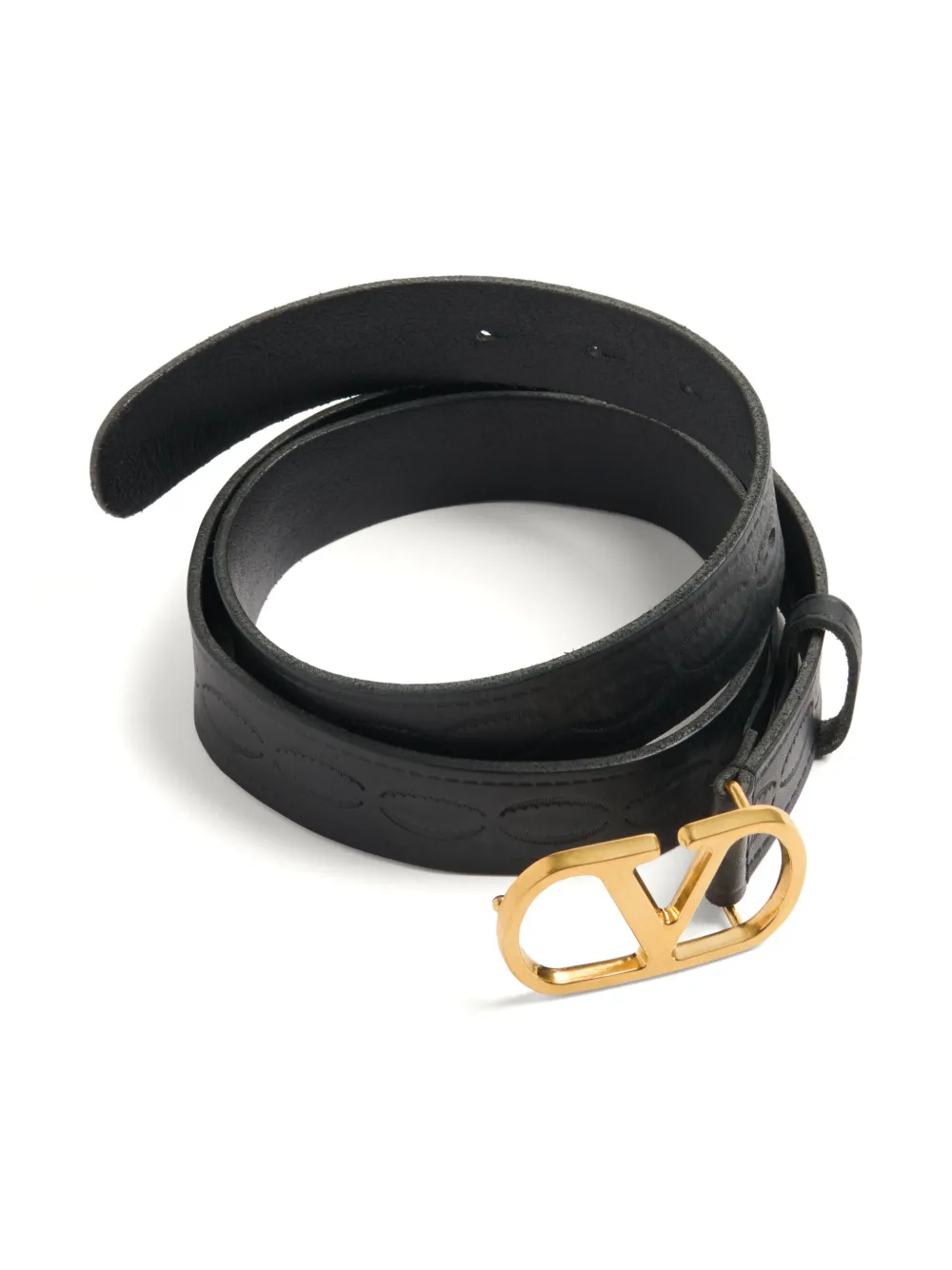 Valentino Garavani VLogo Signature leren riem 30mm Zwart